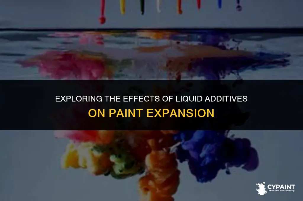 can liquid expand paint when added to it