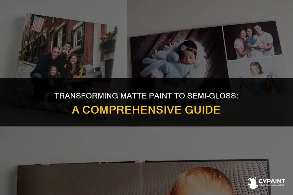 can matte paint be changed into semi gloss