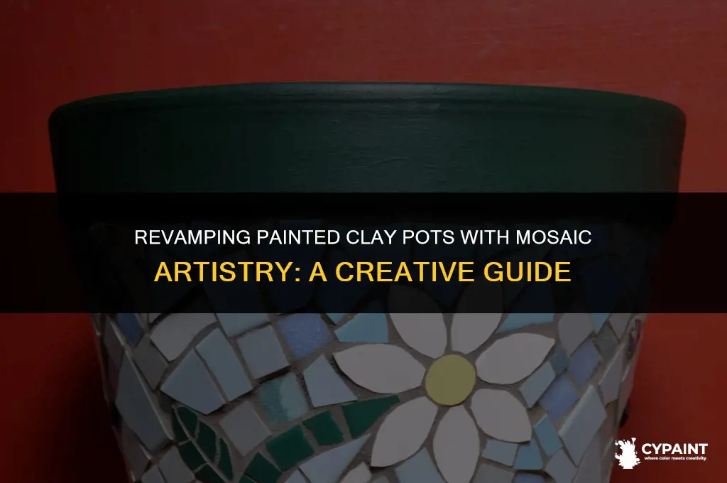 can mosaic be applied to painted clay pot