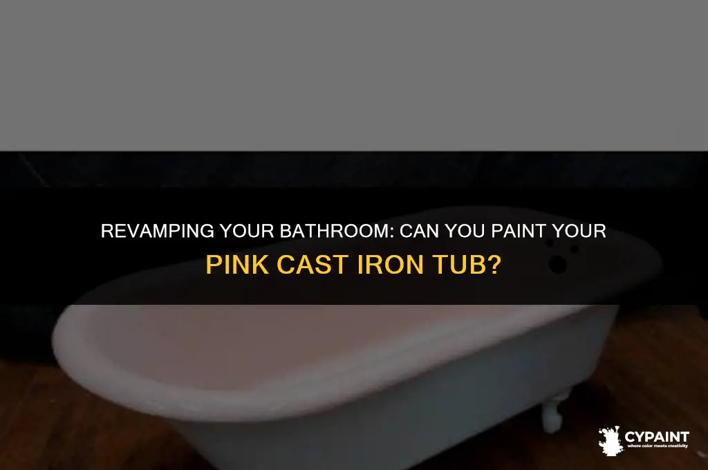 can my pink cast iron tub be painted
