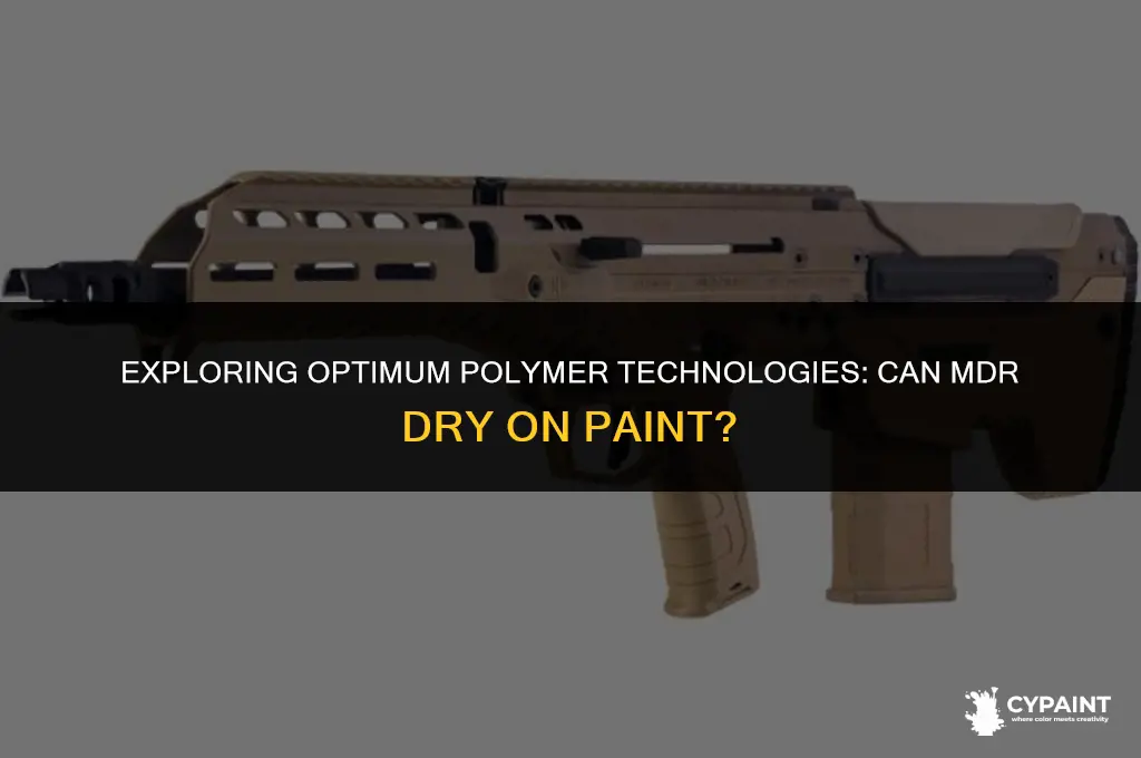can optimum polymer technologies mdr dry on paint