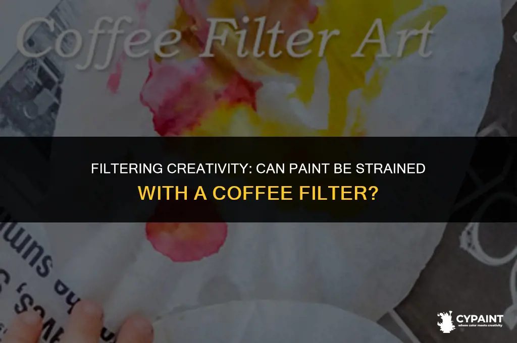 can paint be strained with a coffee filter