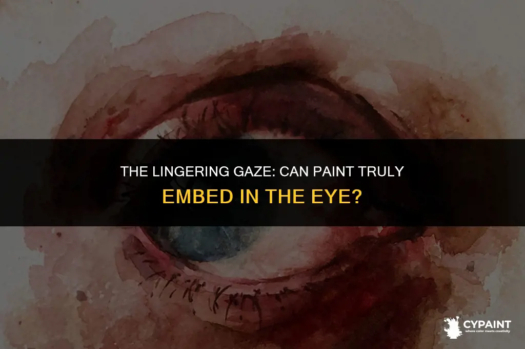 can paint become permanently embedded in the eye