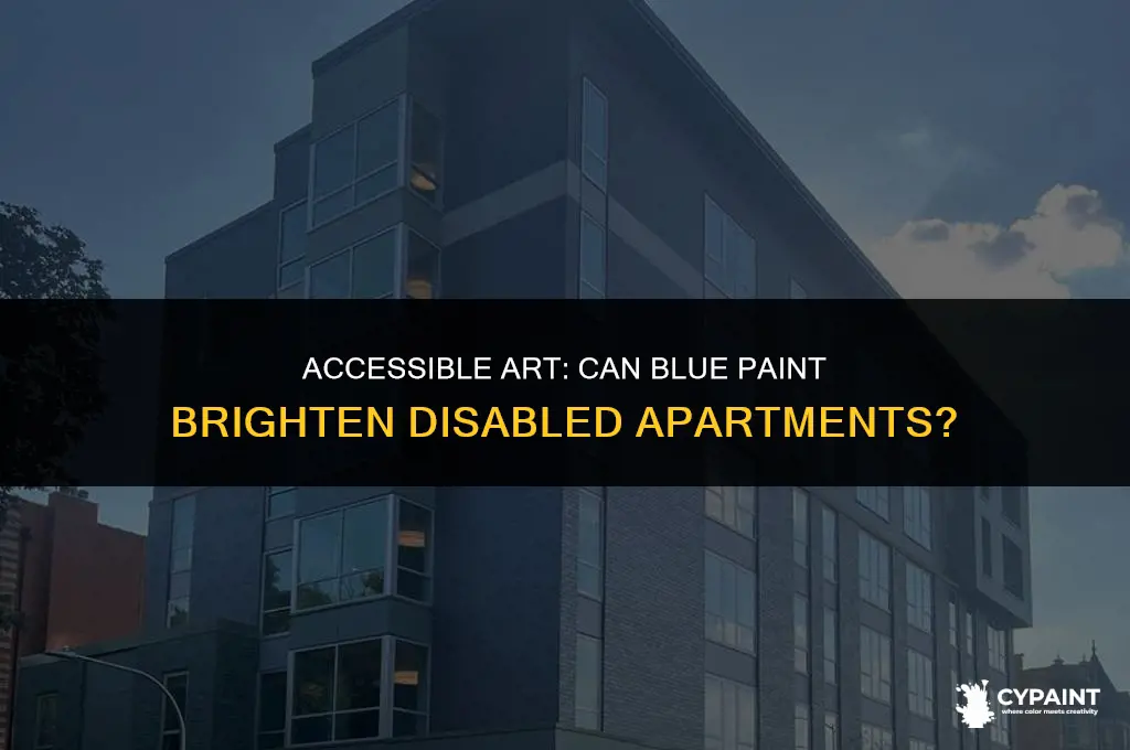 can paint blue in front of apartment disabled