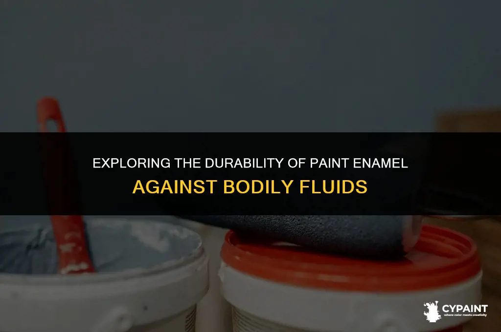 can paint enamel be exposed to bodily fluids