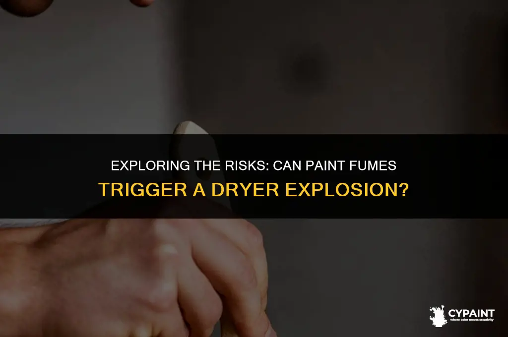 can paint fumes cause a drier to explode
