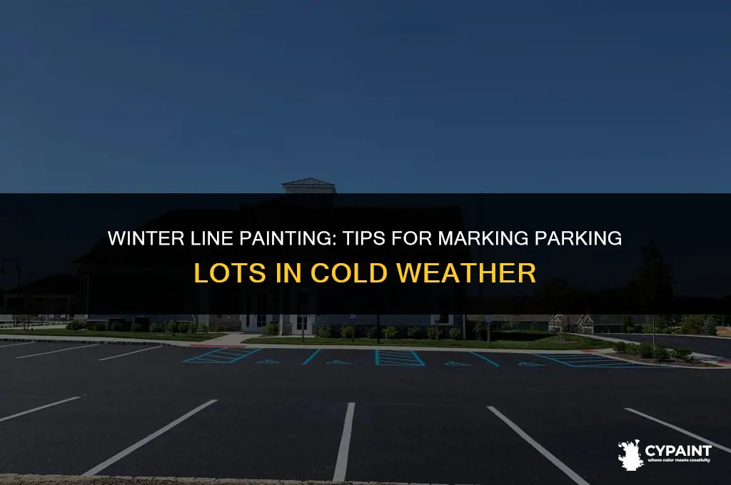 can paint parking lot lines in winter time