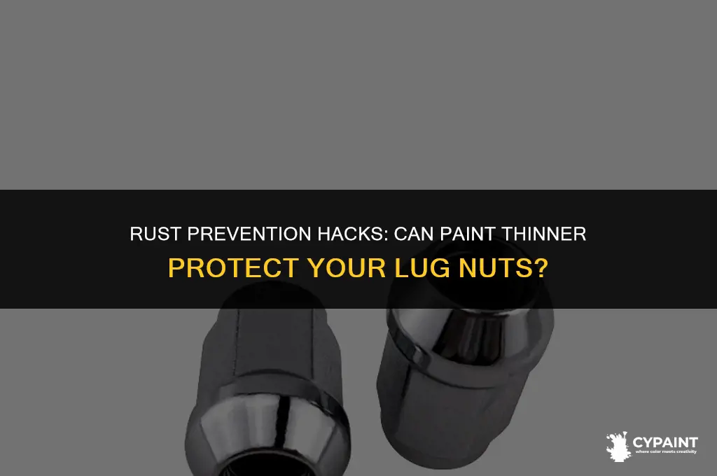 can paint thinner prevent rust on lug nuts