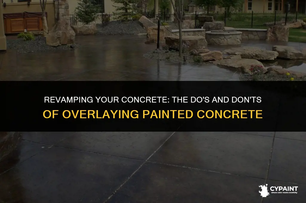 can painted concrete be poured over existing concrete