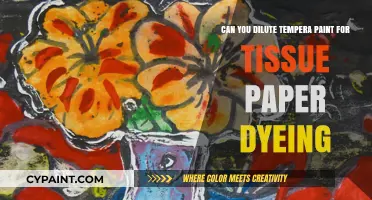 Tempera Paint Dilution for Vibrant Tissue Paper Dyeing