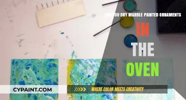 Marble-Painted Ornaments: Oven Drying Techniques