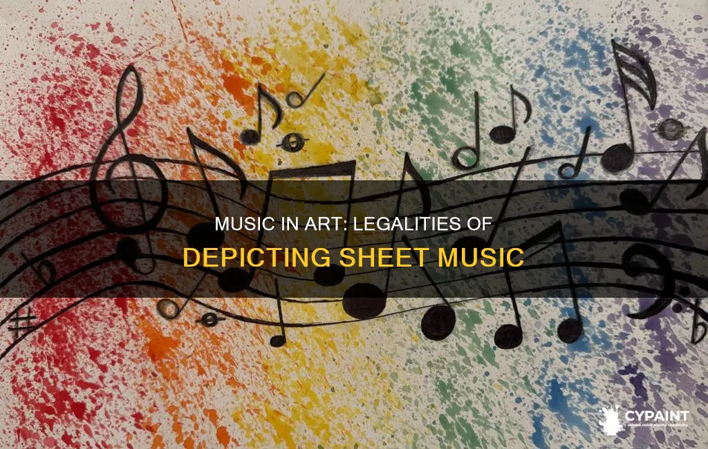 can you legally depict sheet music in a painting