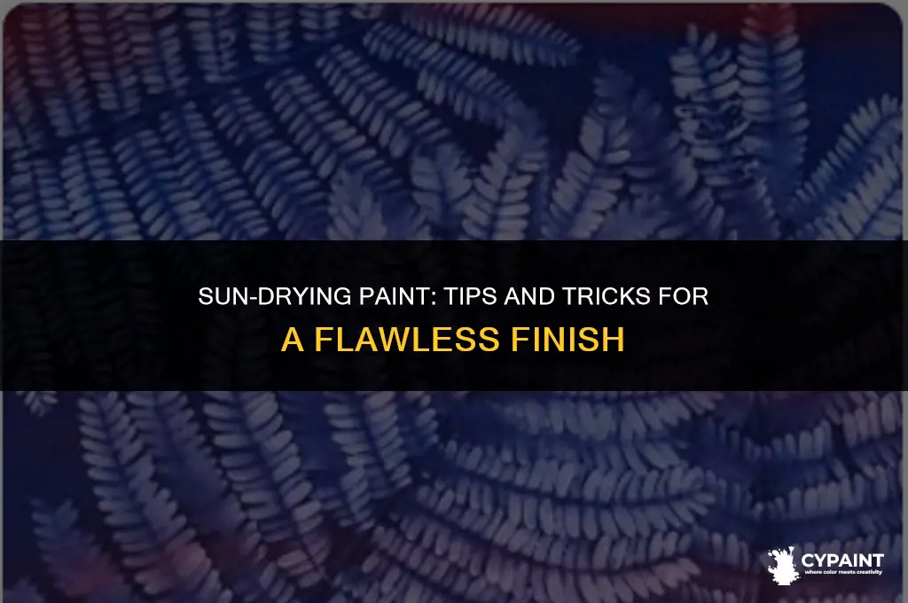 can you let paint dry in the sun