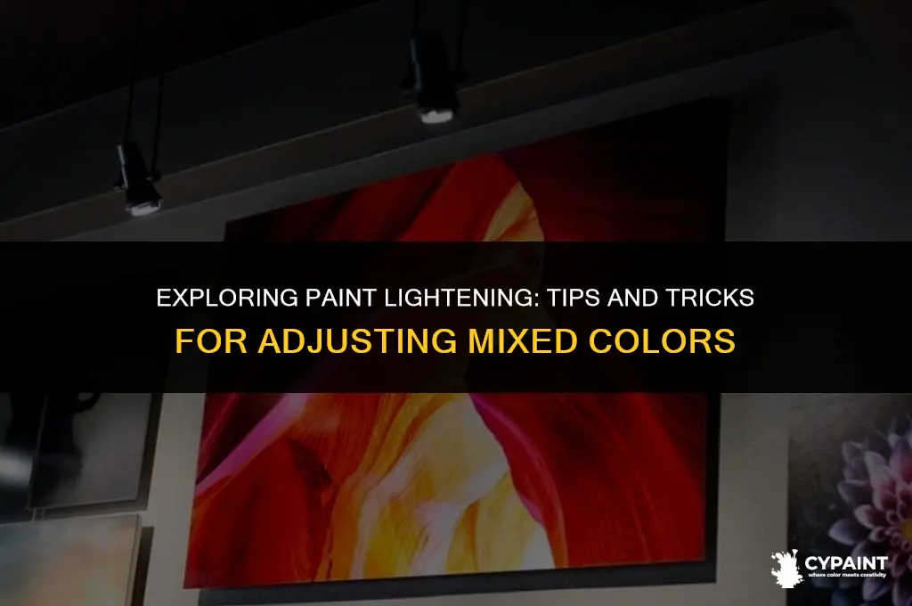 can you lighten paint once it