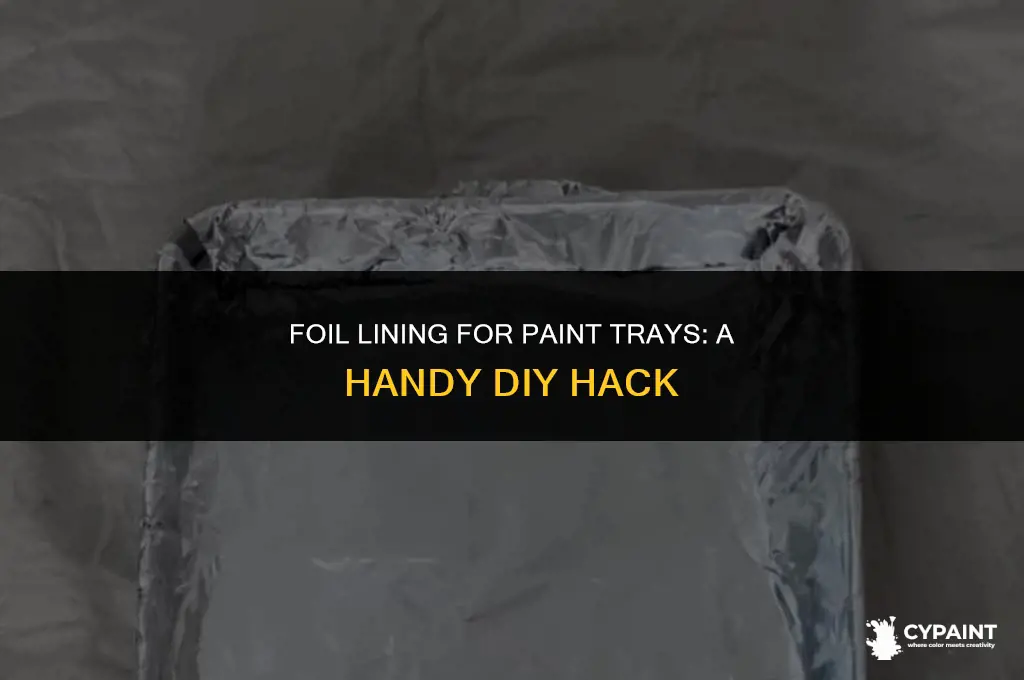 can you line a paint tray with foil