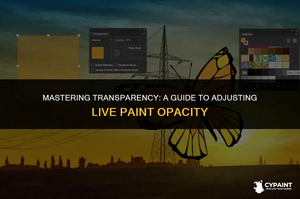 can you lower the opacity of live paint