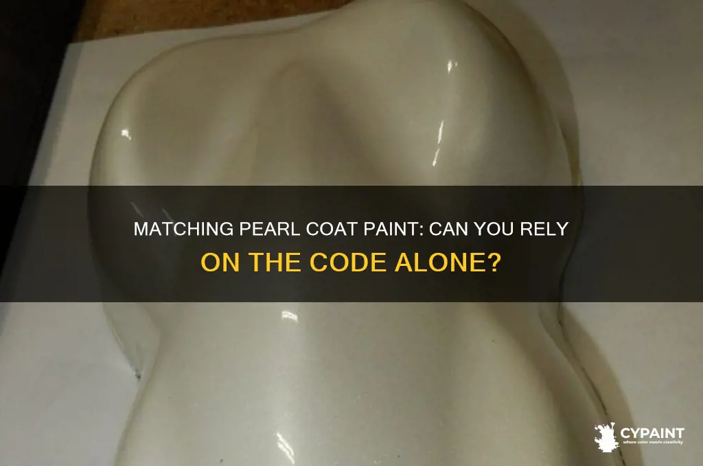 can you match pearl coat paint with only the code