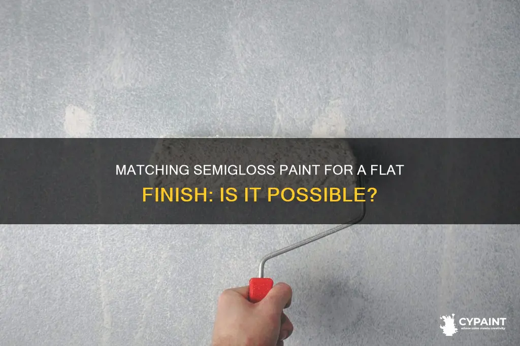 can you match semigloss paint and create flat paint