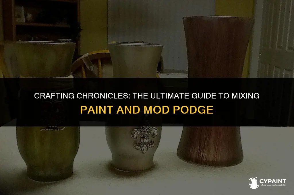 can you mix craft paint with mod podge
