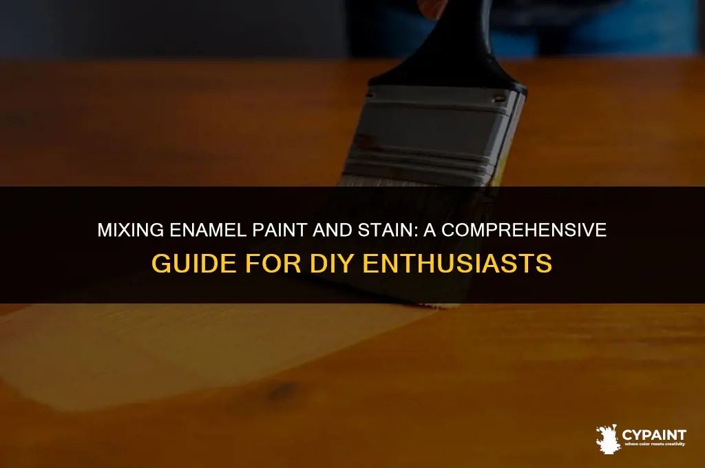 can you mix enamel paint and stain together
