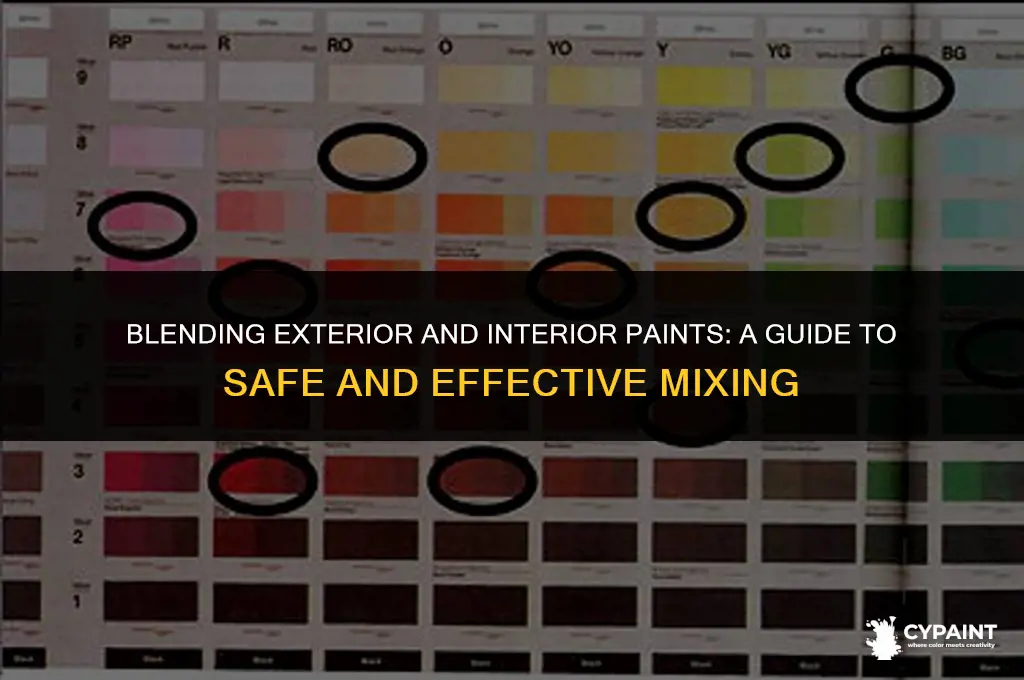can you mix exterior paint with interior paint