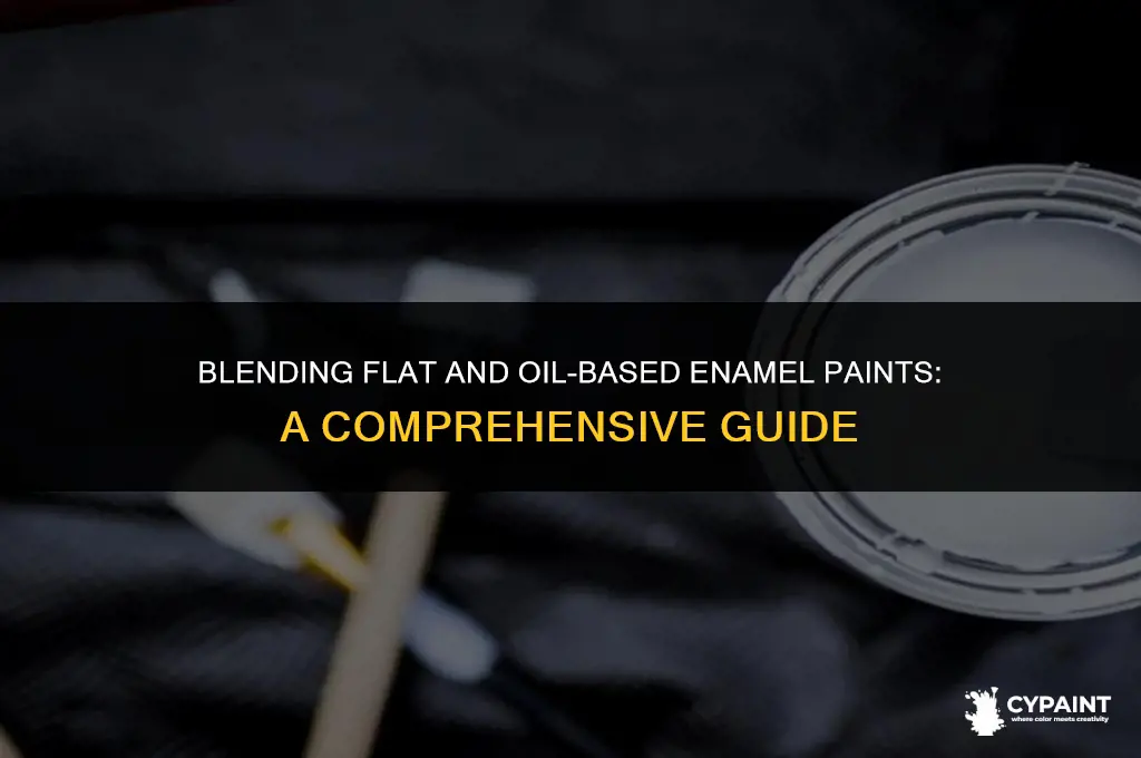 can you mix flat and oilbase enamel paint