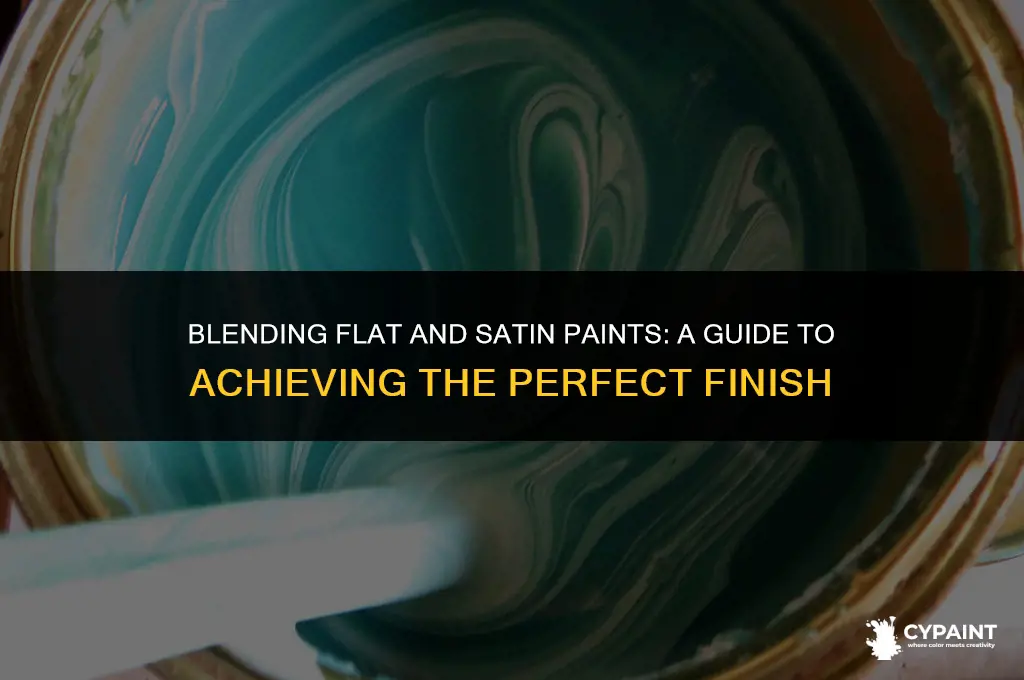 can you mix flat and satin paint together
