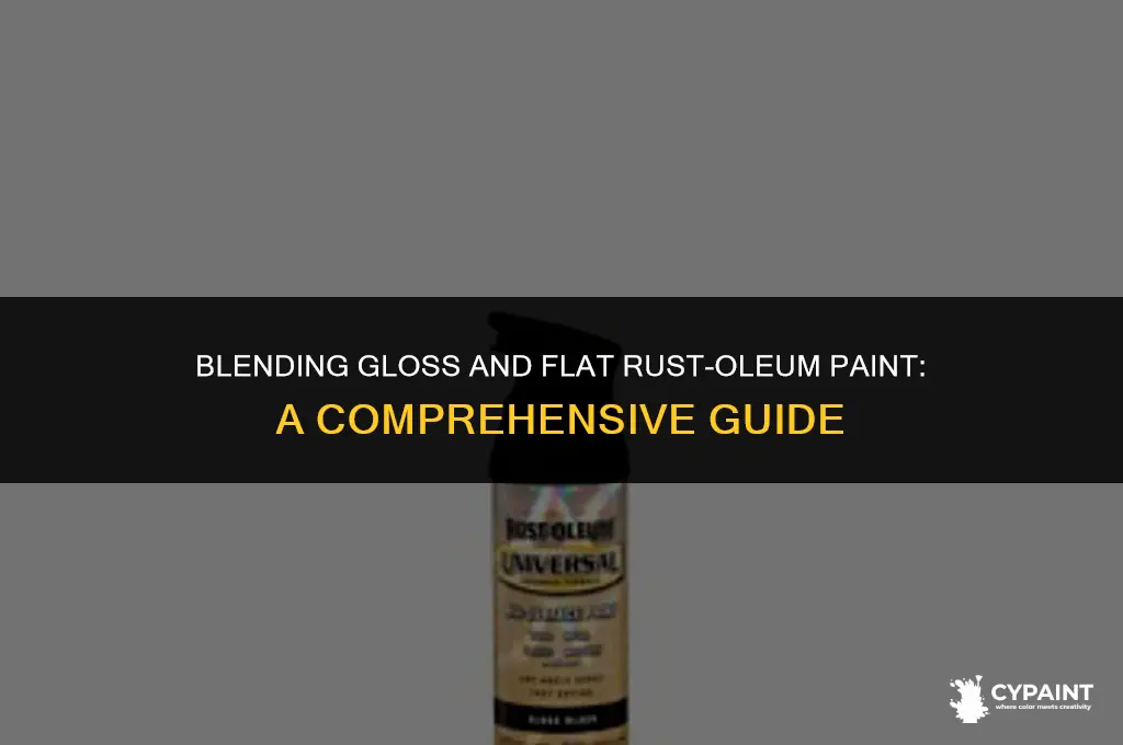 can you mix gloss and flat rustoleum paint