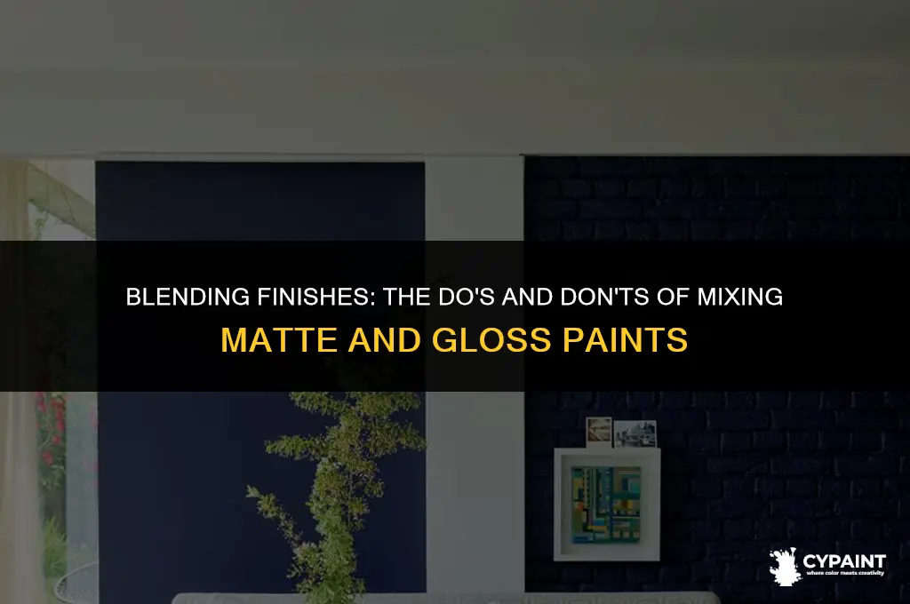 can you mix matt and gloss paint together