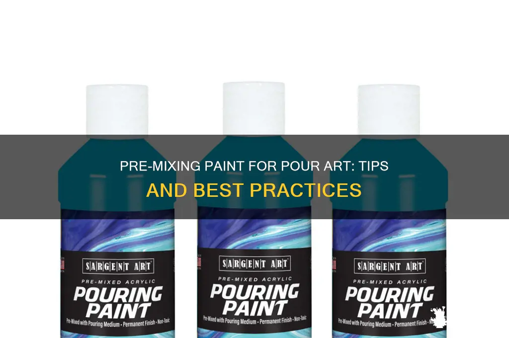 can you mix paint for pour paintings ahead of time