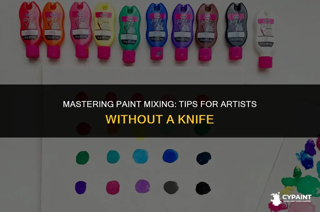 can you mix paints properly without a knife