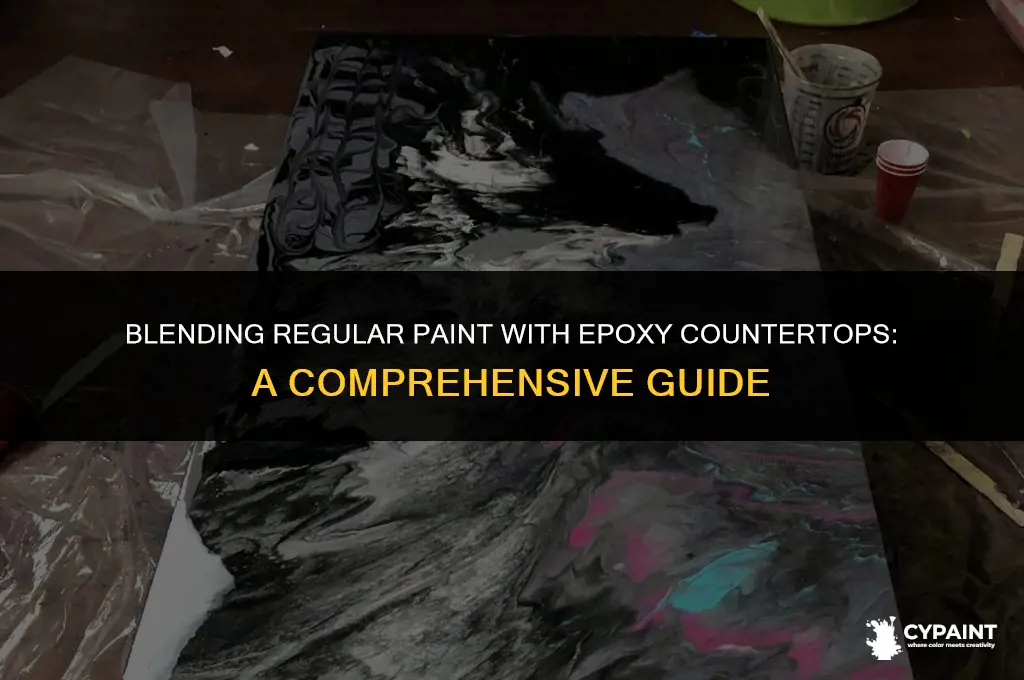 can you mix regular paint with epoxy countertop