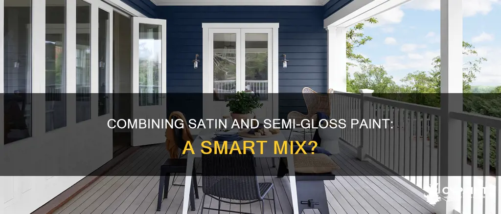 can you mix satin and semi gloss paint together
