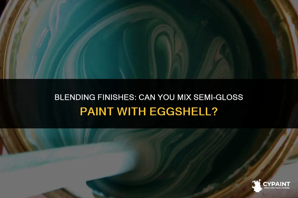 can you mix semi gloss paint with eggshell