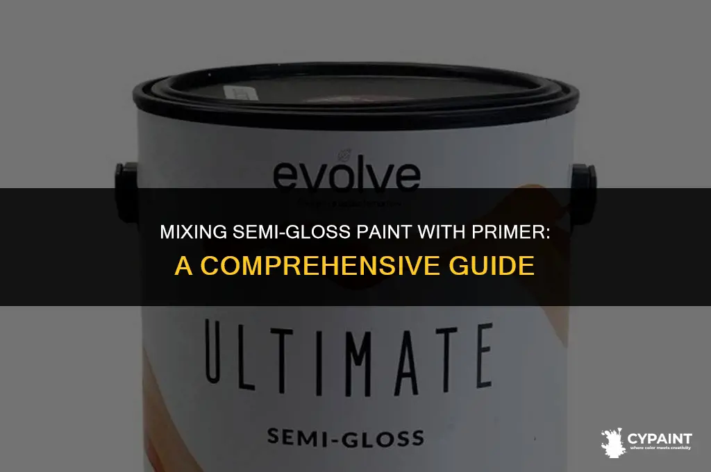 can you mix semi gloss paint with primer