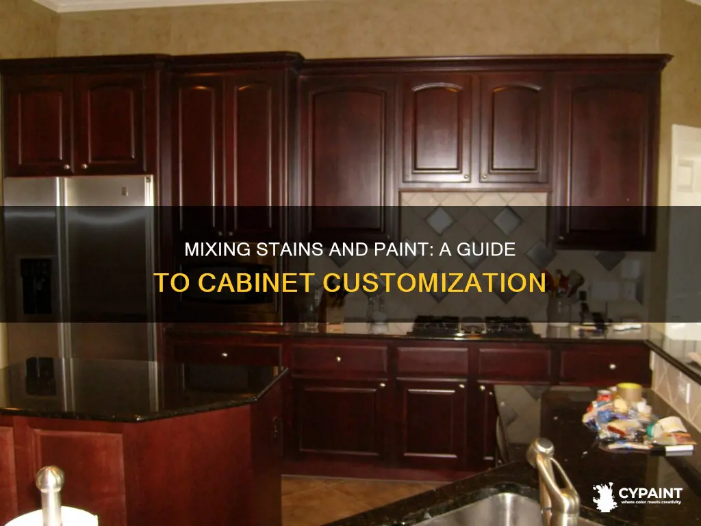 can you mix stained outside with paint inside xabinet