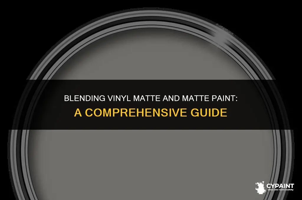 can you mix vinyl matt and matt paint