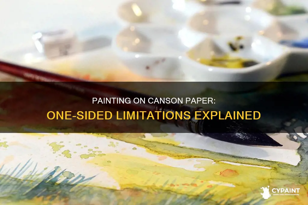 can you only paint on one side of canson paper