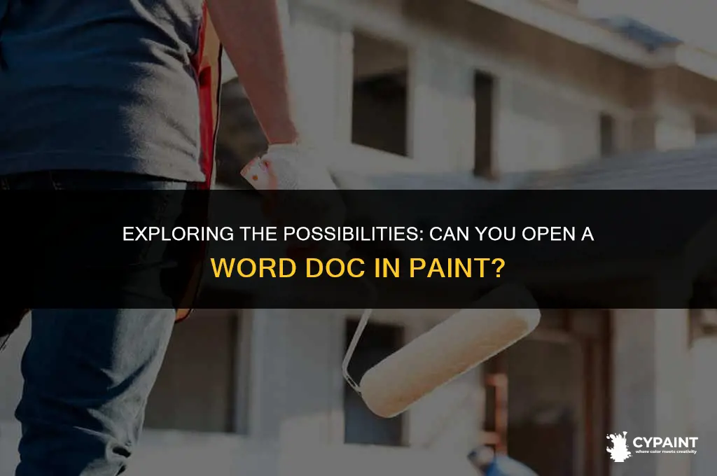 can you open a word doc in paint