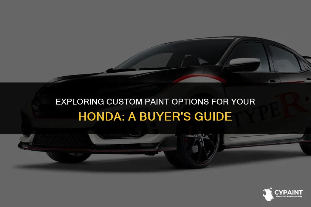 can you order a honda with special paint