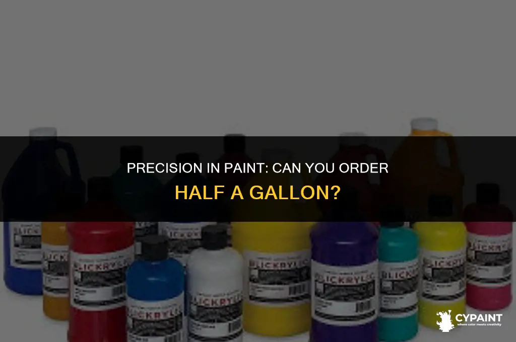 can you order half a gallon in paint