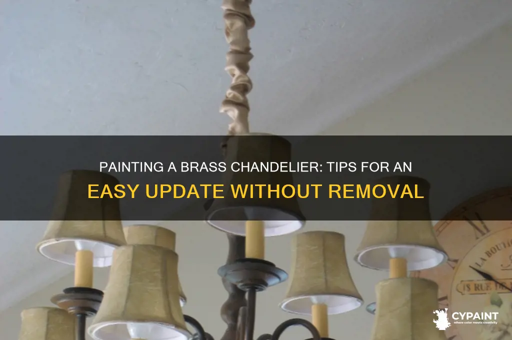 can you paint a brass chandelier without taking it down