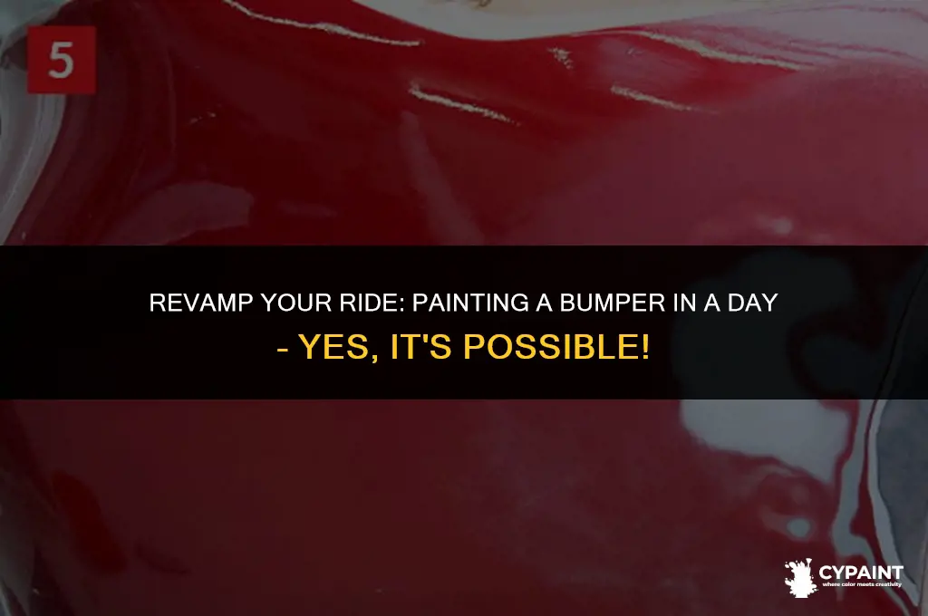 can you paint a bumper in one day