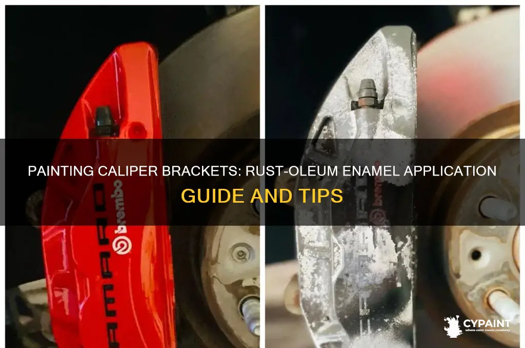 can you paint a caliper bracket only with rustolem enamel