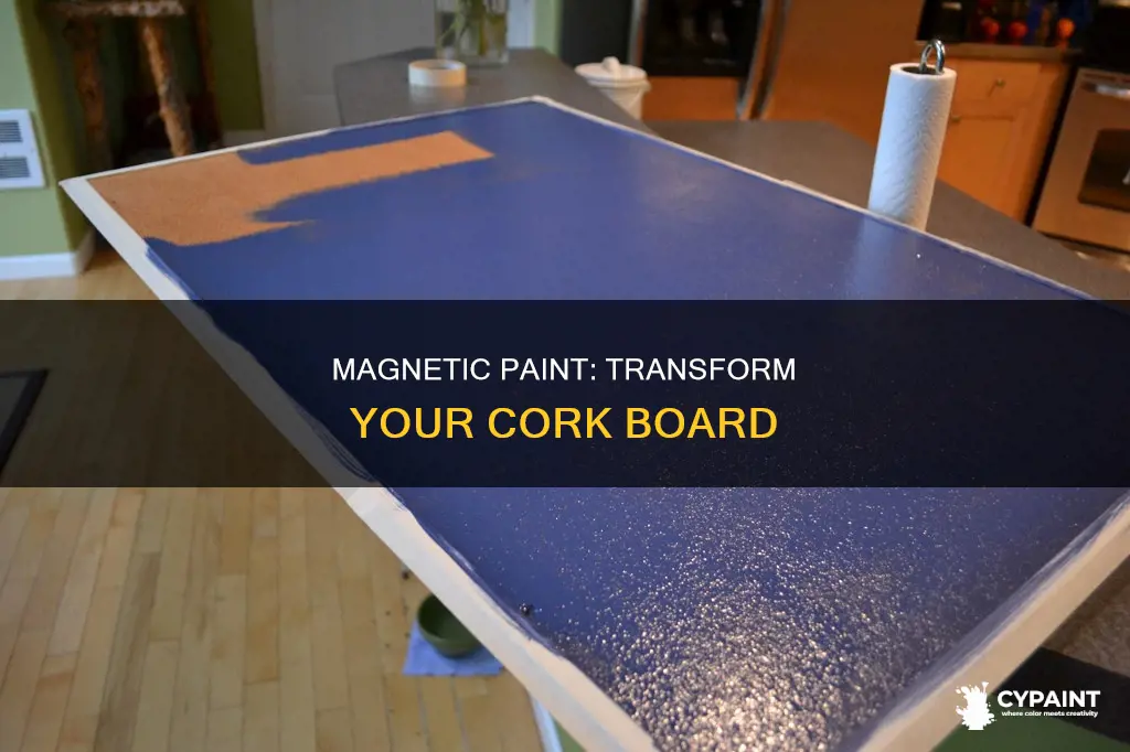 can you paint a cork board with magnetic paint