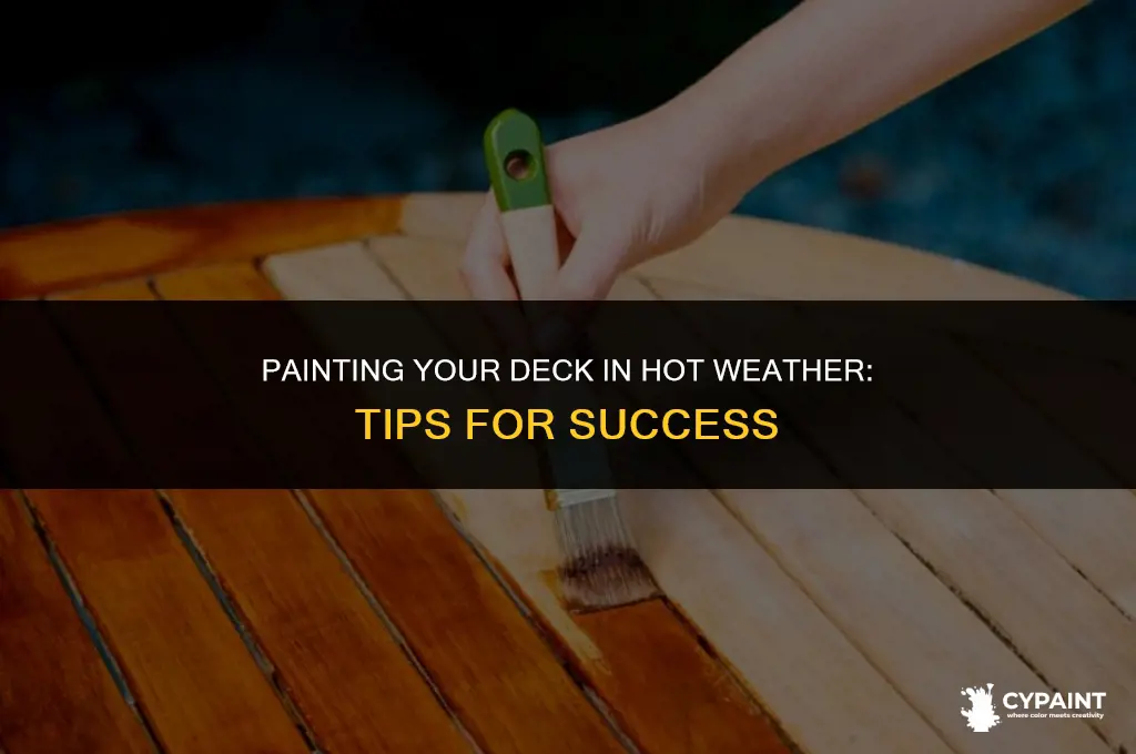 can you paint a deck above 90 degrees