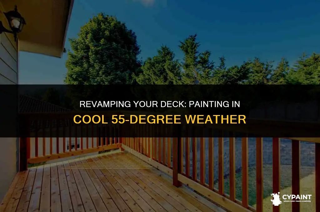 can you paint a deck in 55 degrees