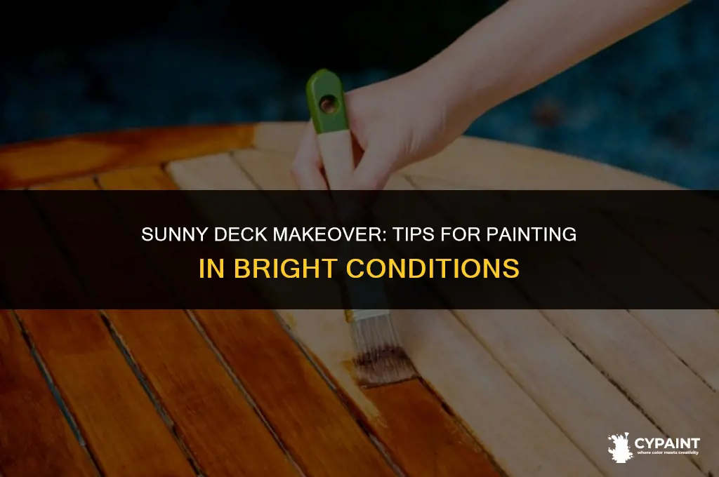 can you paint a deck in the sun
