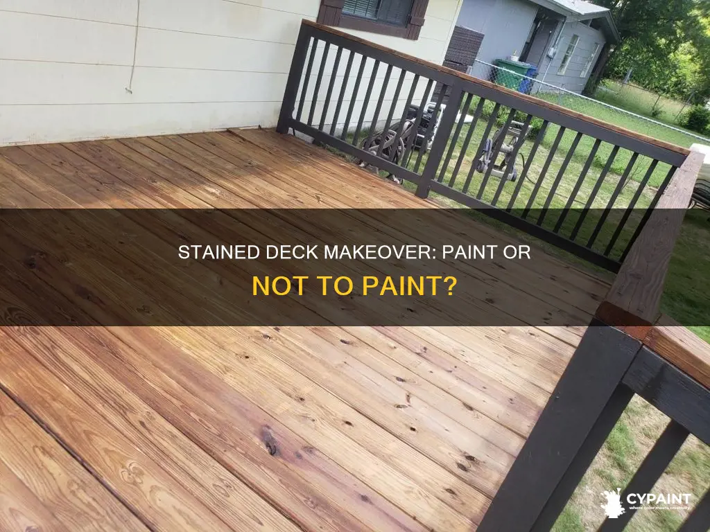 can you paint a deck that has been stained