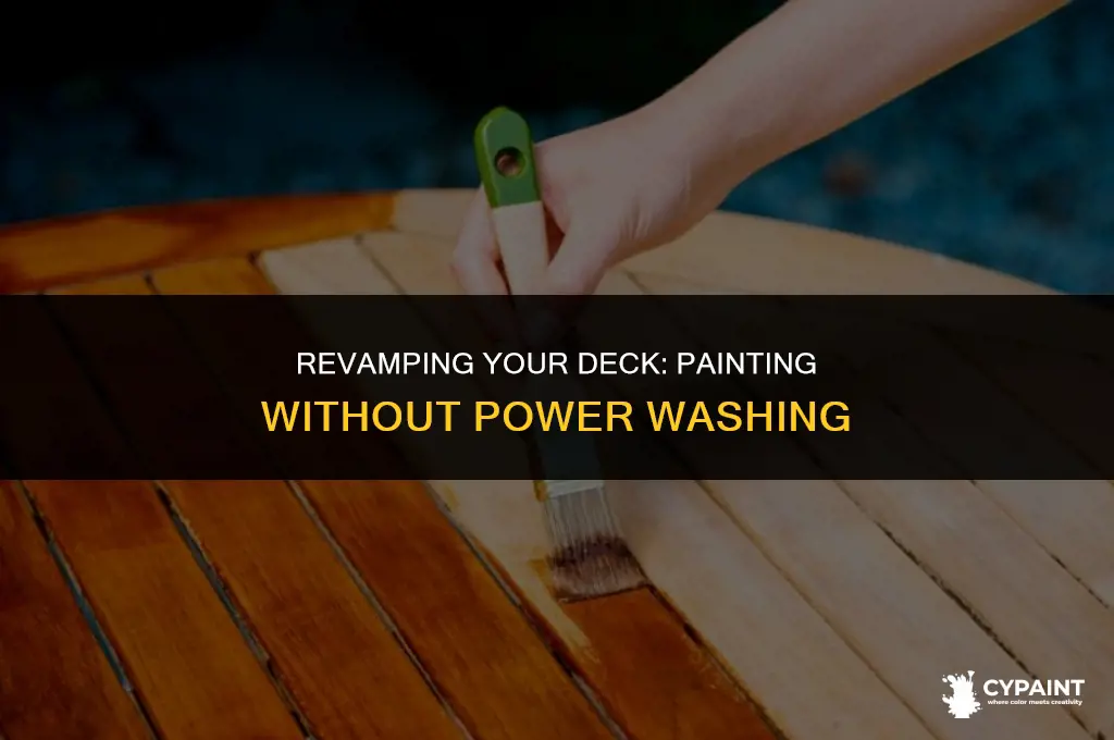 can you paint a deck without power washing